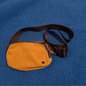 Lululemon Athletica Belt Bag Yellow Black Structured Design